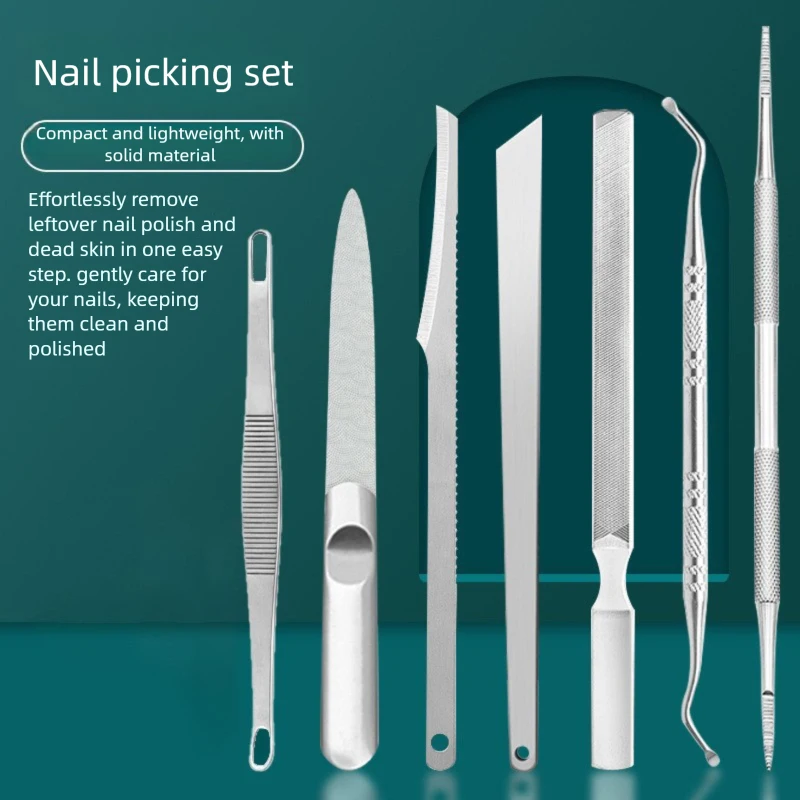

Stainless Steel Toe Nail Cleaner Double Headed Ingrown Toenail Tool Professional Pedicure Manicure Tool for Toenail Dirt Removal