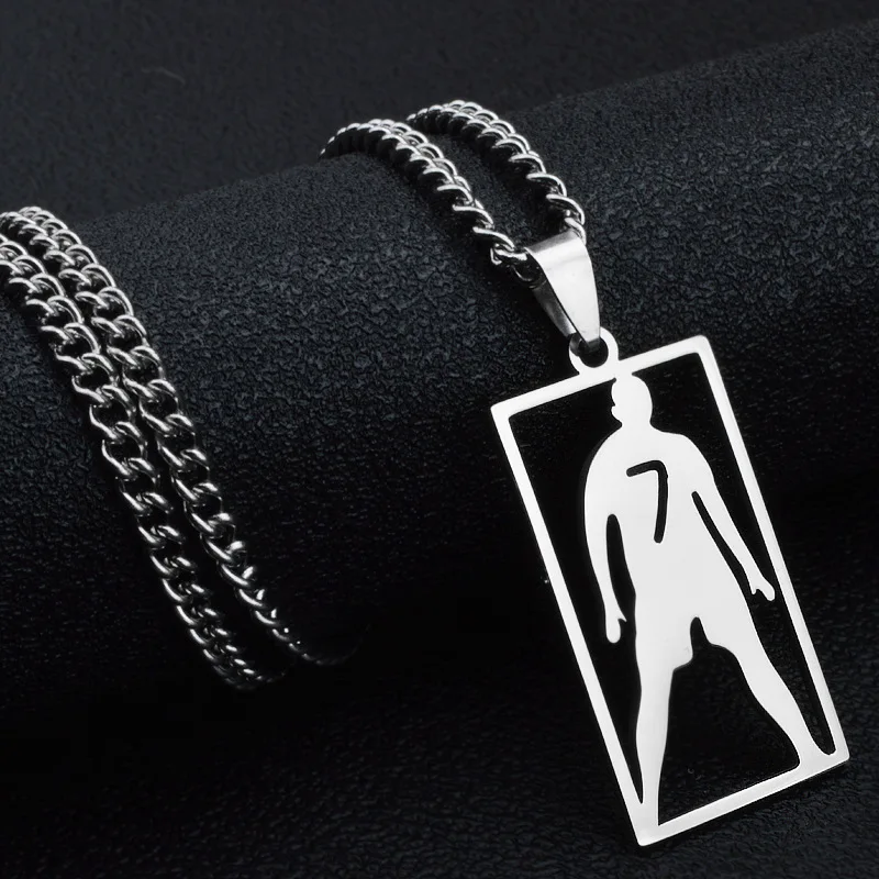 Fashion Football Soccer Star No7 Necklace Men Hip Hop CR7 Ronaldo Pendant Necklace Chain Jewelry Simple Accessory