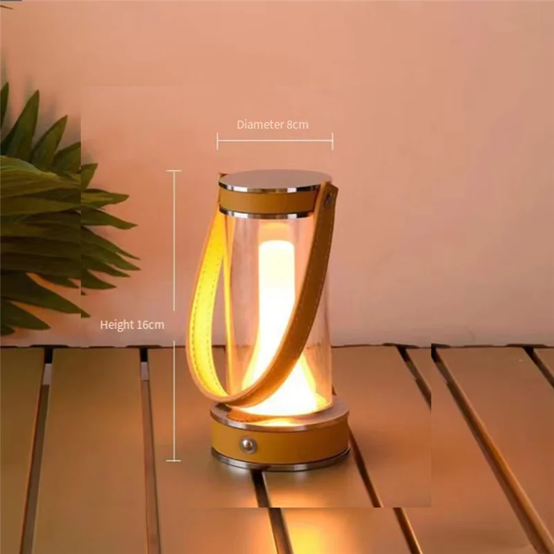 Lámpara de mesa LED recargable LICE, sensor táctil acrílico, luz ambiental, ideal para decoración de habitaciones y luz nocturna