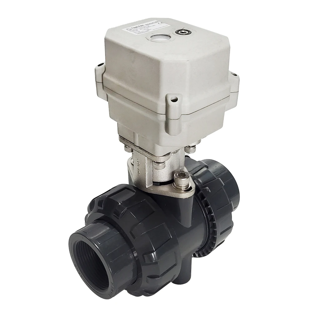 Imagem -02 - Válvula Elétrica Motorizada para Piscina Abastecimento de Água Engrenagens de Metal Upvc Dn40 2-way 11 ce Certified