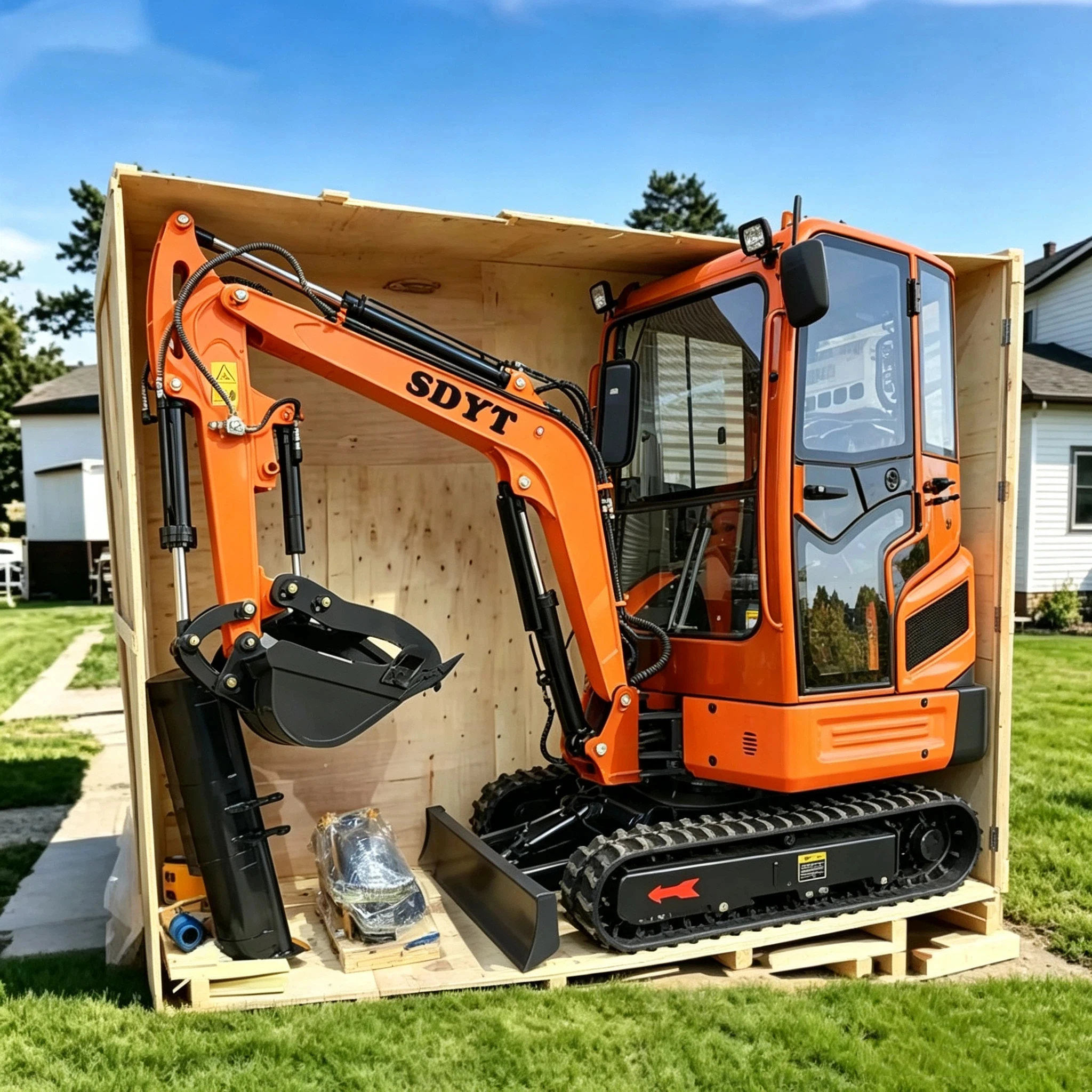 2,6 ton mini-graafmachine, compacte rupsgraafmachine, hydraulische mini-graafmachine, meerdere aanbouwdelen, landbouwgraafmachine, op maat gemaakt