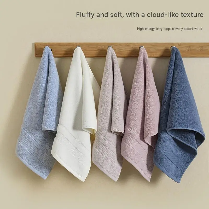 100% Long-Staple Cotton Towel 7A Antibacterial Class A Soft Face Towels Super Absorbent Breathable Washcloth for Sensitive Skin