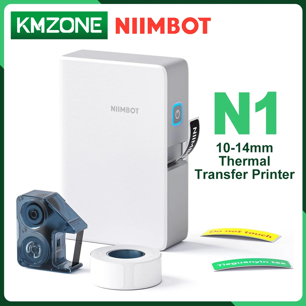 

Термотрансферный принтер этикеток Niimbot Mini N1/B18, цветная печать, для изготовления самоклеящихся этикеток и бирок для дома и офиса