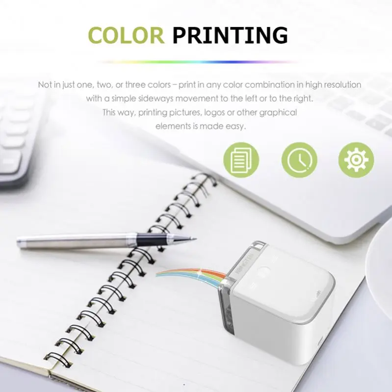 Hot Sales Product Smallest Mobile Color Portable Online Mini Color Printpen Edible Ink Food Print Hand Held Inkjet Printer