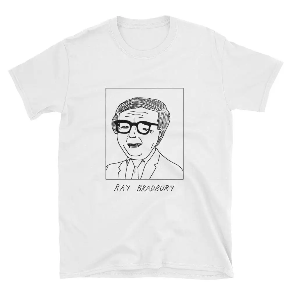 Badly Drawn Authors Ray Bradbury T Shirt FREE Worldwide Delivery