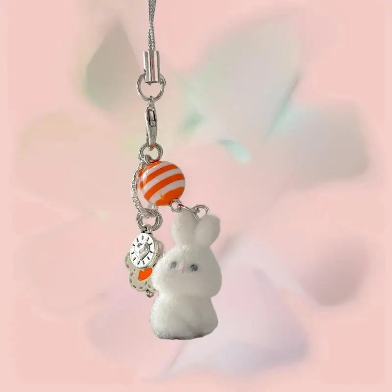 Cute And Fluffy Little Animal Keychain Girlish Little Yellow Duck Koala Rabbit Mobile Phone Pendant Or Bag Pendant