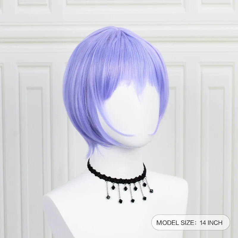 Women’s Wig Short Light Purple Curly Ladies Daily Hair Wigs