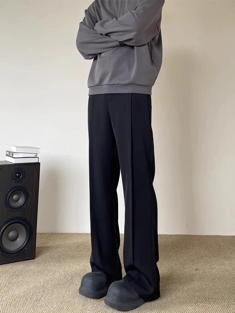 

Bla Cleanfit Straight Leg Men's Casual Pants Drapey Comfortable American High Street Sle Long Trousers for Youth