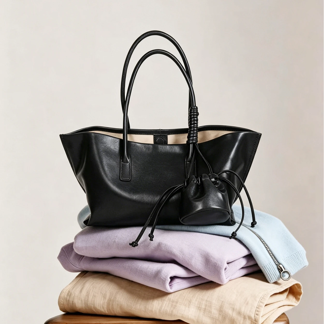 

2026 New Women's Top-Grain Leather Tote Bag, Large-Capacity Shoulder & Underarm Bag, Commute Bag, Large Ingot Handbag