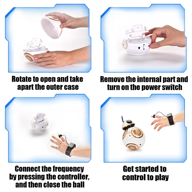 

WOTT-Electronic Gift RC Robot 2.4G Radio Remote Control With Sound Gesture Induction Sensor Intelligent Robot Model Kid