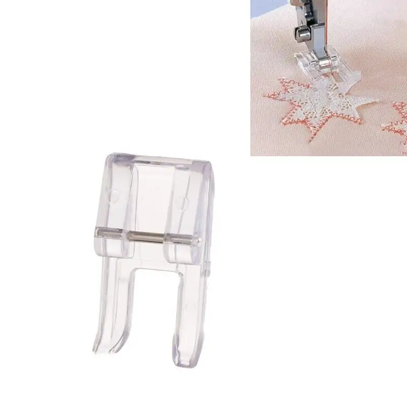 Transparent Patch Embroidered Presser Foot Satin Woven Presser Foot For Multi-function Sewing Machine Accessories#9909