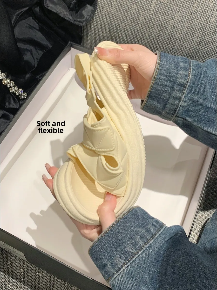Korean Sle Roman Sandals Women's Flat Bot Casual Beach oes Summer Vaion Versatile Thin Strap Faionable Flats