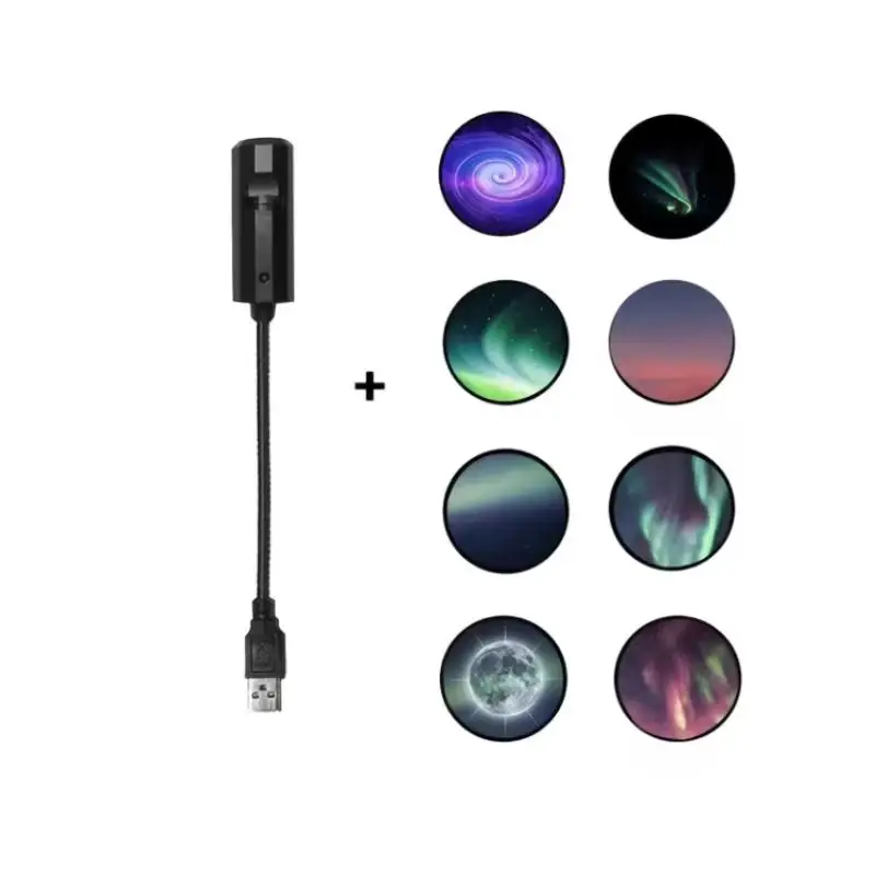 

Creative Northern Galaxy Aurora Pattern USB Projection Light For Room Atmosphere Ceiling Background Decoration