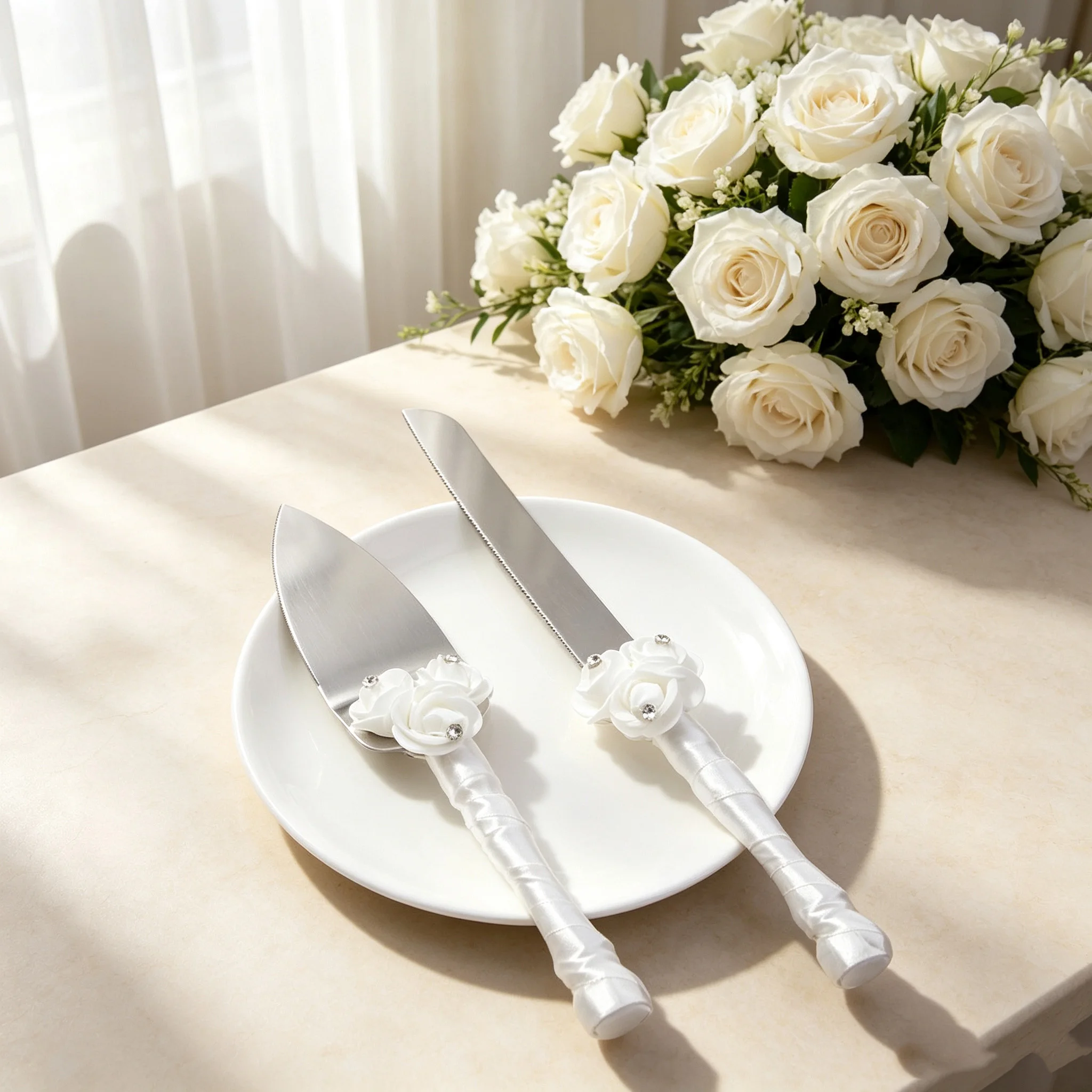Wedding cake knife and spatula set, Western-style anniversary party props for weddings
