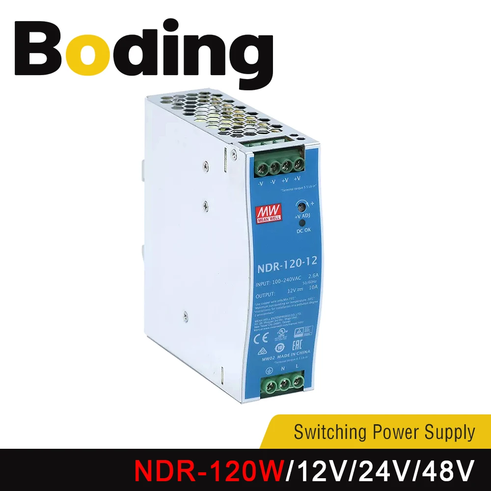 

Boding Ndr-120w 12v 10a 24v 5a 48v 2.5a Switching Power Supply