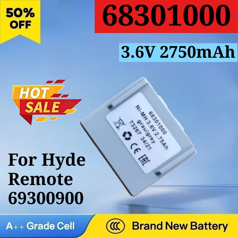 

New 68301000 3.6V 2750mAh Replacement Battery for Hyde Remote 69300900 Pump Truck Overhead Crane Koda Wet Spray Machine Control