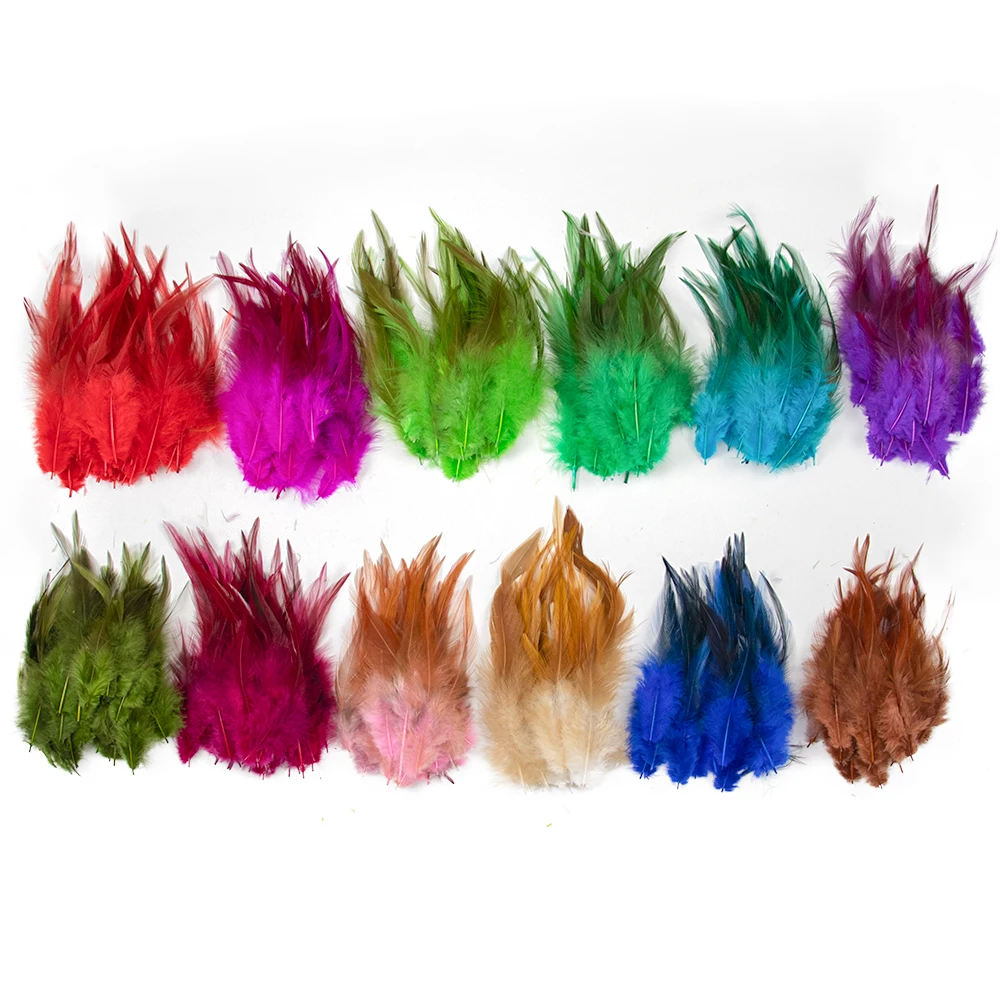 Wholesale Colored Chicken Feathers 10-15cm Natural Plumes for Jewelry Earrings Decoration Handicrafts Dream Catcher Accessories