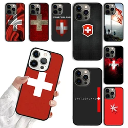 Switzerland Swiss Flag Phone Case For iPhone 17 Air 16 15 14 13 12 11 Pro Max Plus Max Cover Shell coque