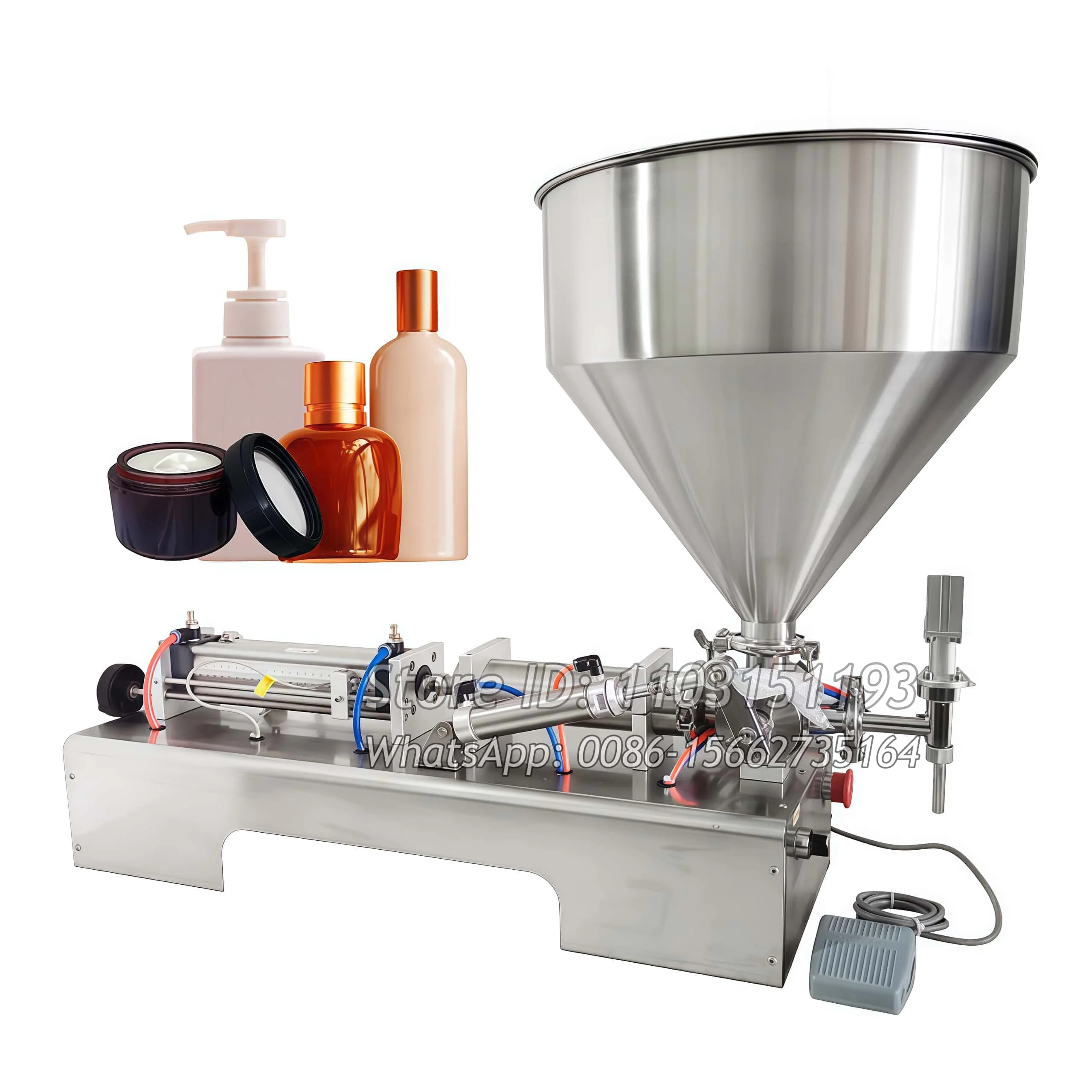 

Pneumatic 5-5000g Liquid Paste Filler Honey Sauce Jam Cream Shampoo Lotion Filling Machine Peanut Butter Filling Machine