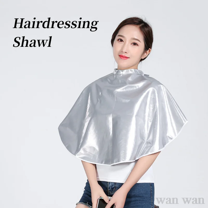 

Hair Salon Waterproof Cape PVC Film Fabric Shawl Barber Shop Dyeing And Perming Hair Wai Cloth Hairdressing Apron Cloth Bib