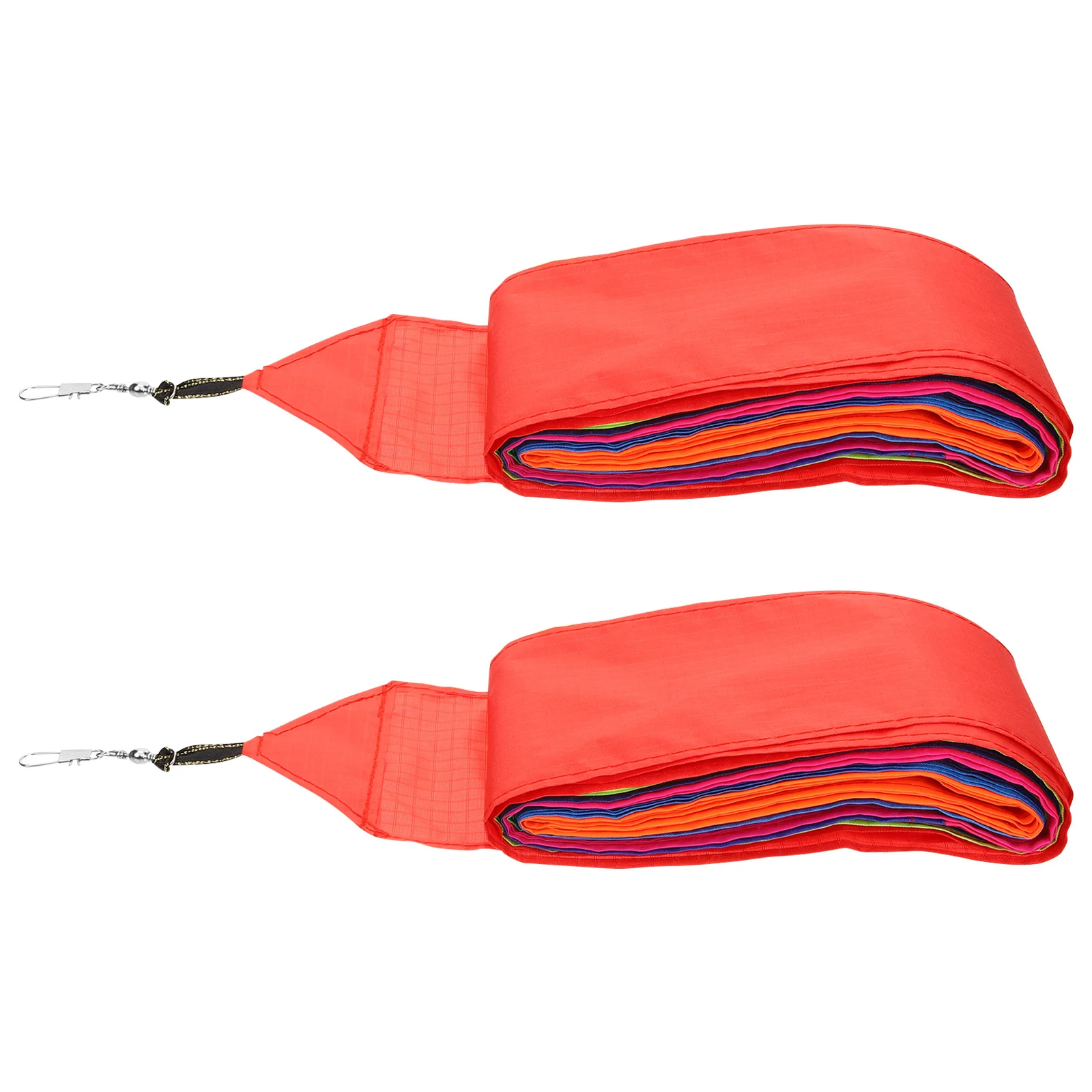 2pcs Rainbow Tail Kite Accessories Colorful Streamer For Outdoor Flying Decor Kids Teens Activities Kite Tails Reusable