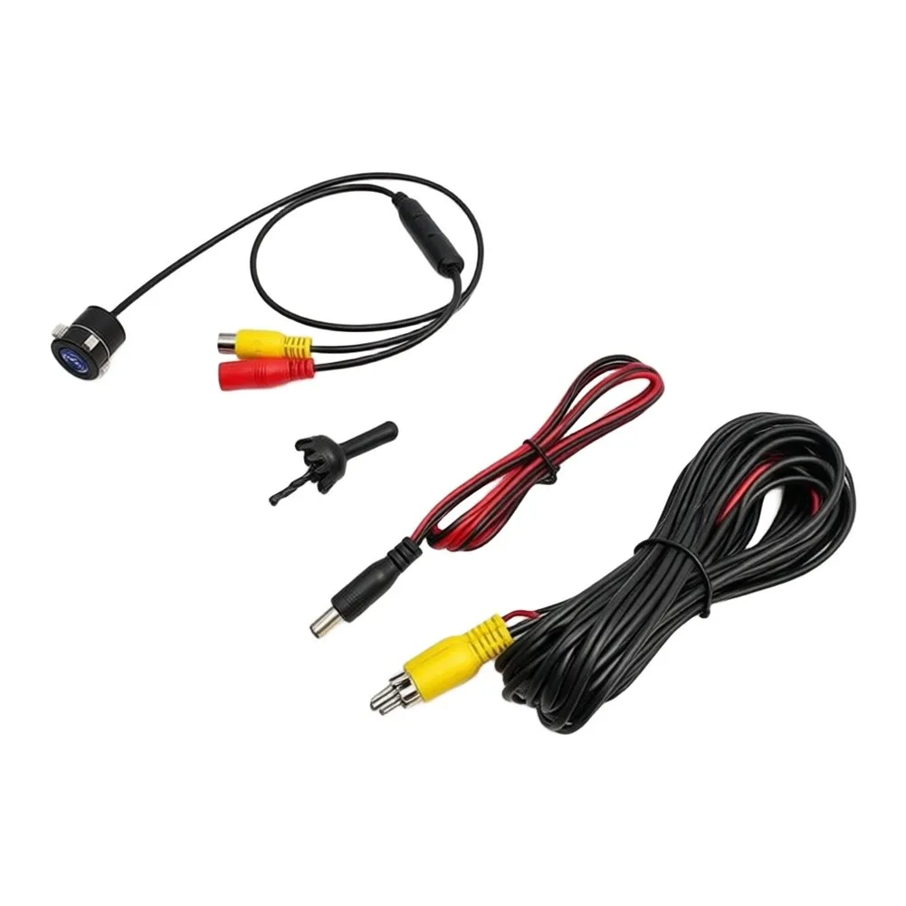 Drilled 18.5mm Rearview Camera Featuring 90-Degree Wide-Angle View Compatible with 12V Automotive Applications