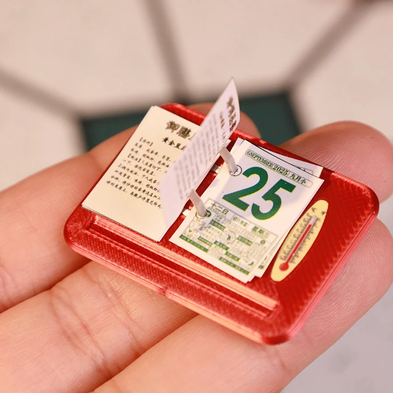 Modello di scena del calendario della casa delle bambole Mobili per la casa delle bambole Mini calendario Accessori Giocattolo del calendario da tavolo in miniatura