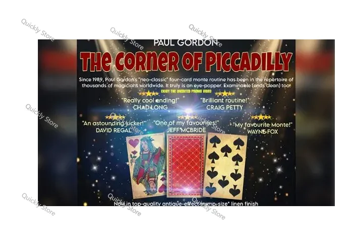 The Corner of Piccadilly (Limited Edition Trump Size Antique) by Paul Gordon Magic tricks (Instant Download) Quickly send