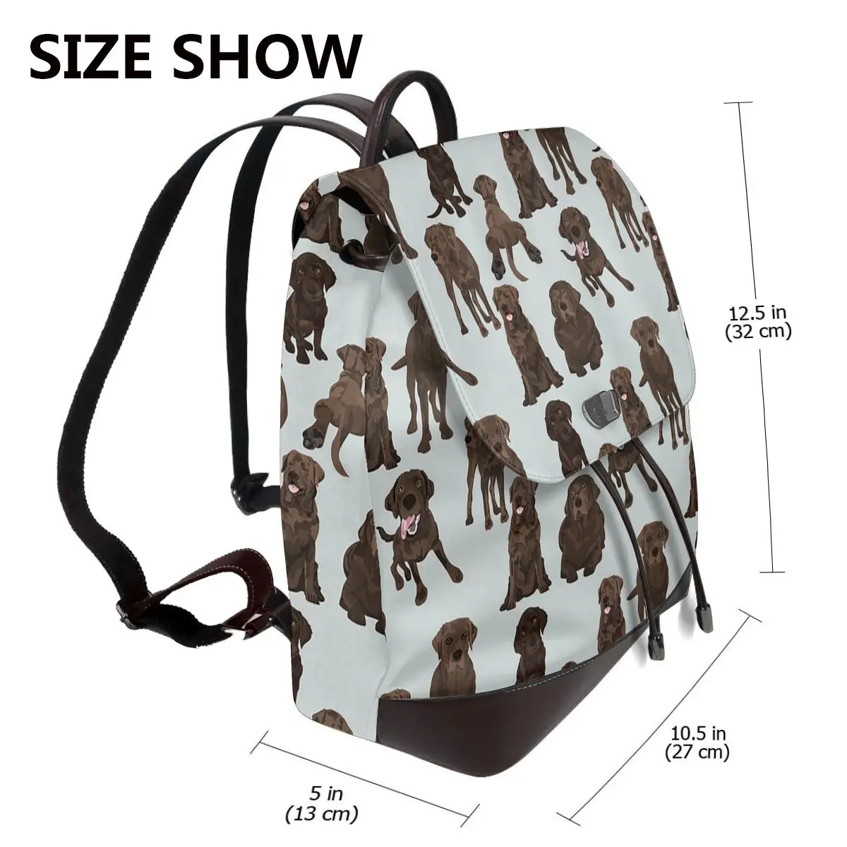 Chocolate Labrador Bookbag School Student Bags Hiking Travel Daypack for Women Fashion Derma Backpack