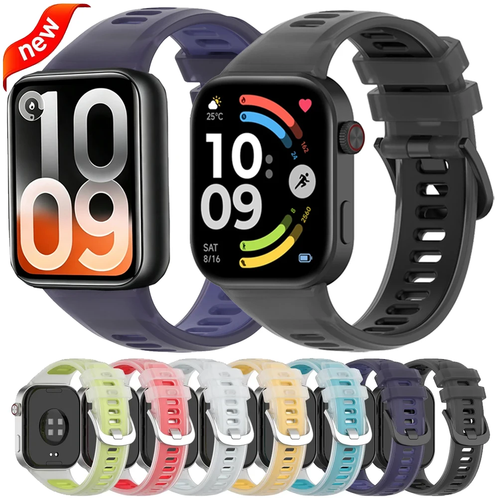 Sport-Silikonarmband für Xiaomi Mi Band 10 9 8 Pro Transparentes Jelly-Armband für Redmi Watch 6 5 4 Ersatzband