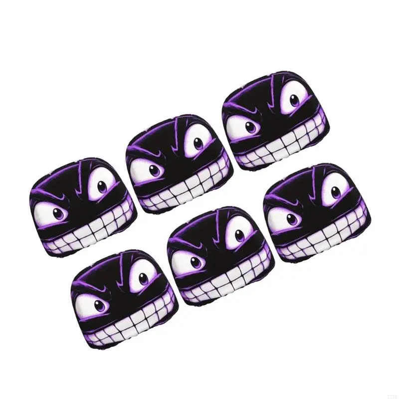 

77HF Upgrades Humorous Cartoon Car Headrest Protectors Breathable Polyester Easy Installation Family Travel Essential