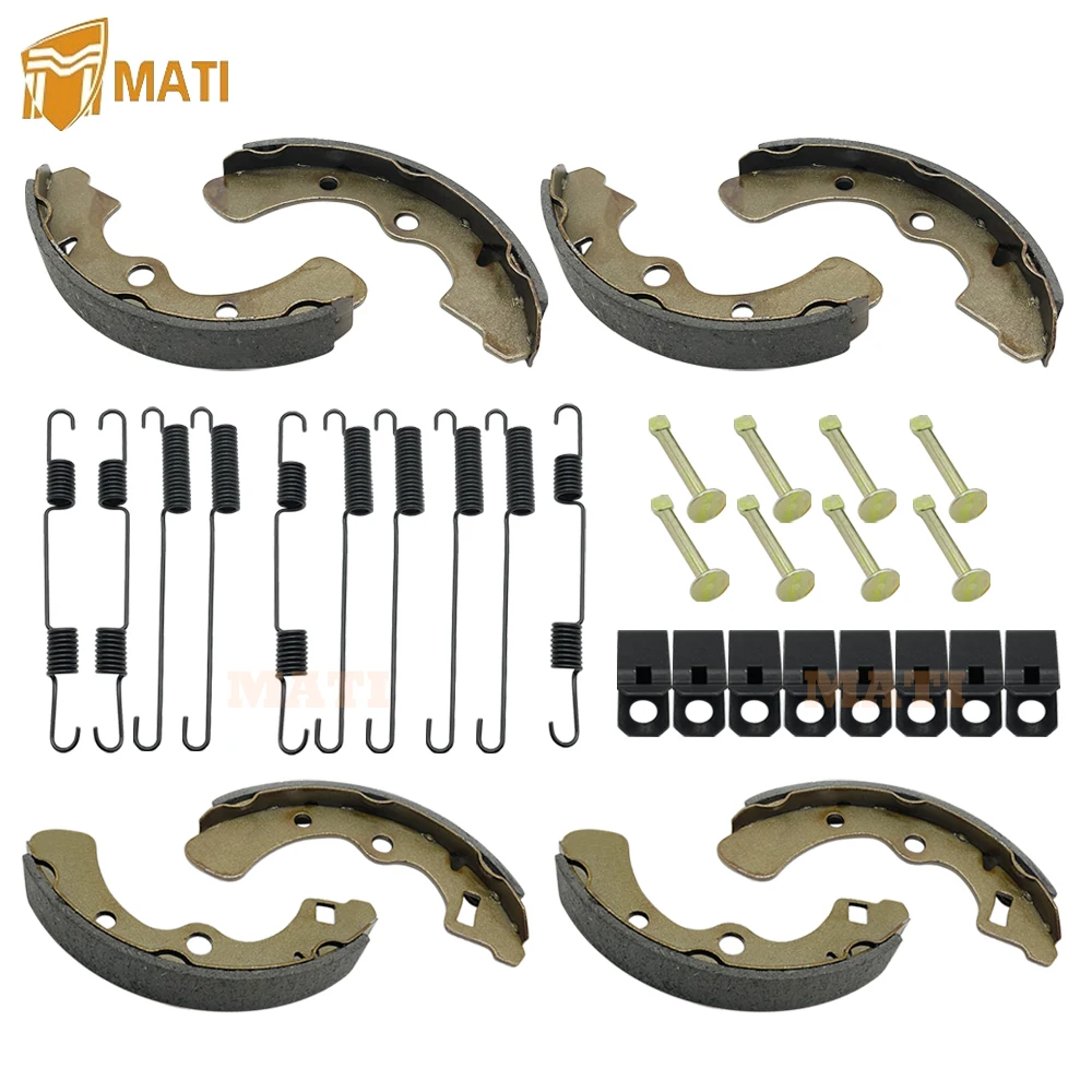 Brake Shoes Front Rear All Springs Pins Left Right for Kawasaki Mule 2520 2510 2500 2030 2020 2010 1000 Diesel KAF450 KAF540