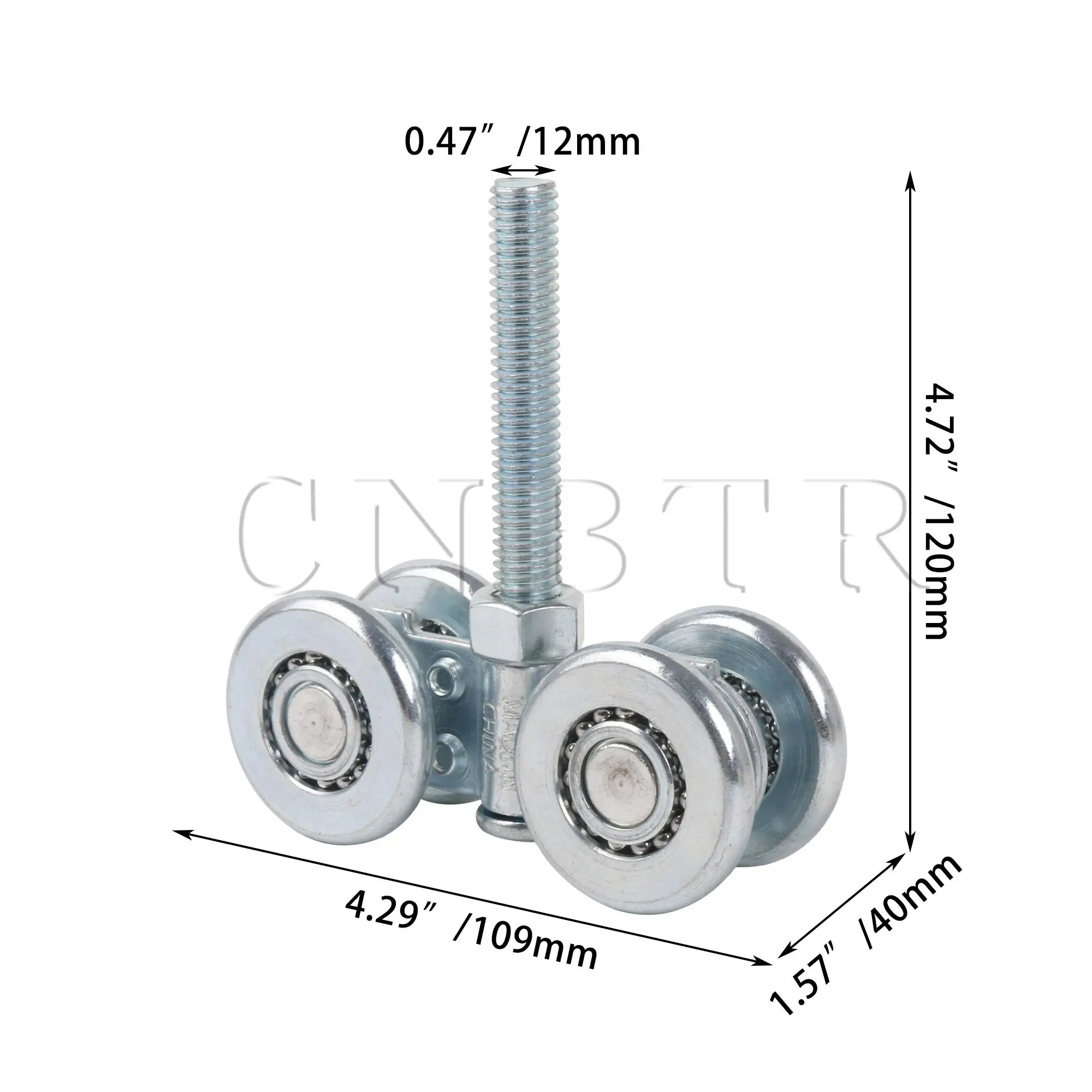 CNBTR Steel Trolley Hanger Rigid Bearings Roller Sliding H3-3 for Barn Door