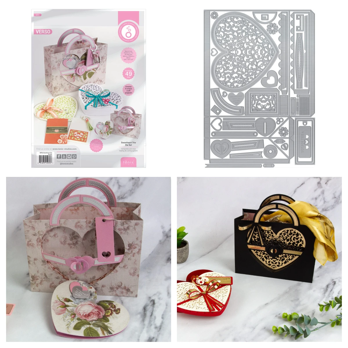 

Sweetheart Trio Die Set Metal Cutting Dies for DIY Handmade Scrapbook Photo Album Diary Holiday Gift Decoration December 2025new