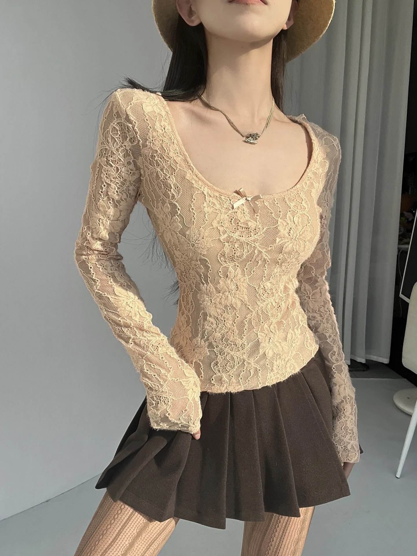 Kaus Lengan Panjang Kerah V Re - T Shirt Tight Fit ulasan dan harga