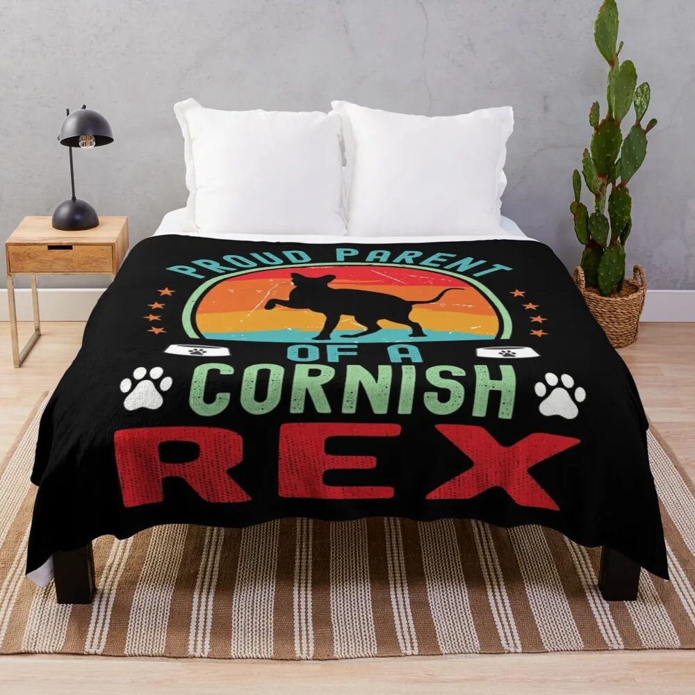 

Cornish Rex Cat Owner Throw Blanket Comforter Decorative Sofa Softest Summer Blankets