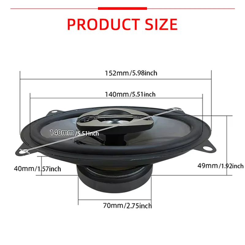 1 Pair 4X6 Inch (2x450W) 900W Car Speaker HiFi Audio 4 Way Full Range Frequency Coaxial Speaker Auto High Pitch Loud Speaker