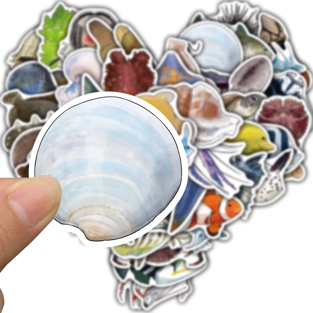 50/100 قطعة حيوانات أعماق البحار الكتابة على الجدران ملصقات المناظر الطبيعية المحمول دراجة سكيت حقيبة الغيتار الهاتف دراجة نارية ملصق #2