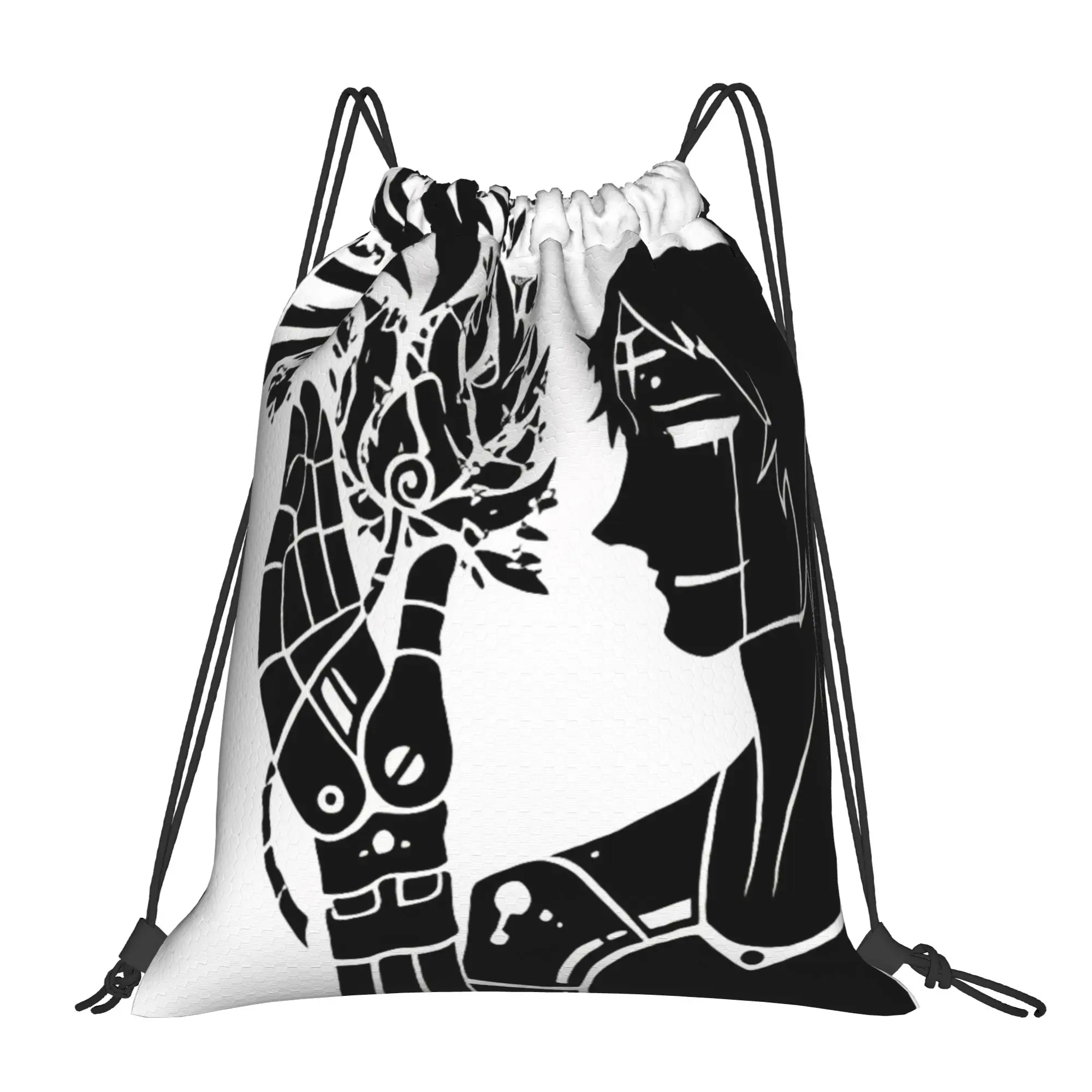 horror aesthetic dark art 073  Cain SCP Foundation Portable Hiking Drawstring Bags Riding gym Backpack gift Storage Backpacks
