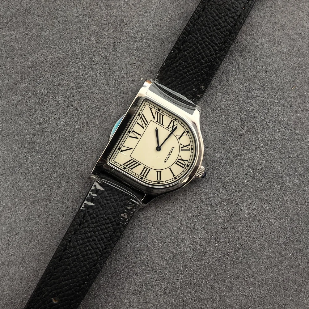 FARASUTE Couple Watch Men Quartz Watch Ladies Wristwatch Women Watches Unique Irregular Case Sapphire Mirror Roman Indexs