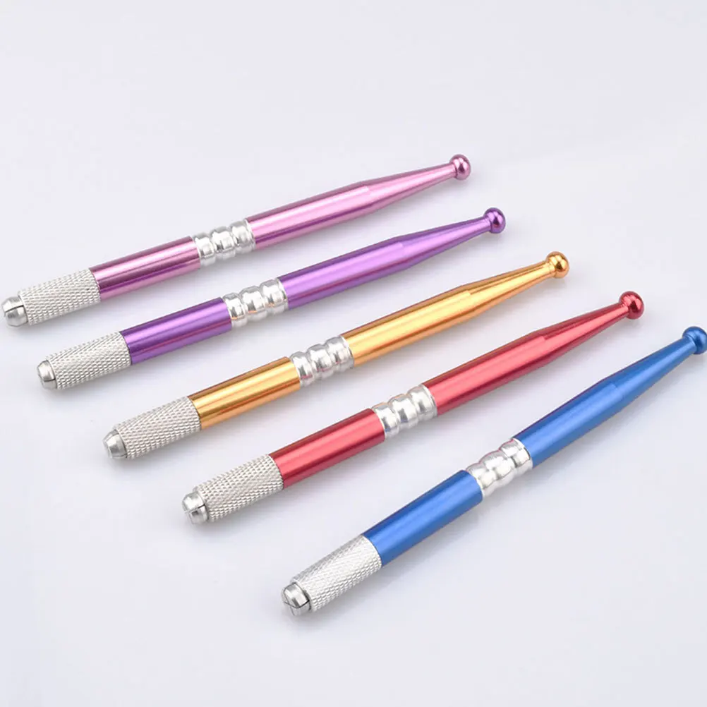 

6 шт. профессиональные ручные ручки для вышивки бровей, инструмент для татуировки, легкие и прочные принадлежности для макияжа для формирования бровей