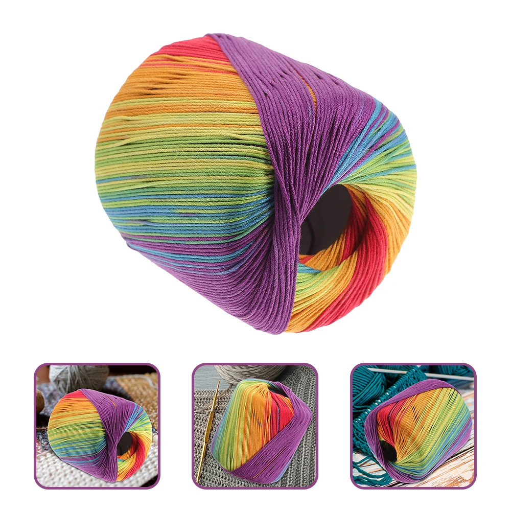 

3 Rolls Lace Yarn Color Segment Dyed Soft Cotton DIY Knitting Yarn Sweater Scarf Hat Crochet Craft Knitting Supply