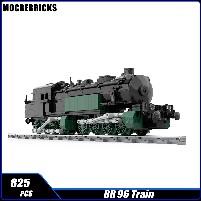 

City Transportation Railway BR 96 Steam Train Building Block Assembly Model Small Locomotive Brick Toy Children's Christmas Gift