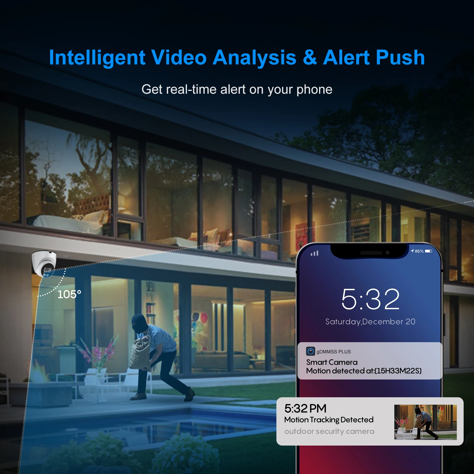 Dahua IPC-HDW2439T-AS-LED-S2 4MP IP Camera Full Color H.265+ IVS Intelligent detection Built in MIC  IP67 Dome Camera