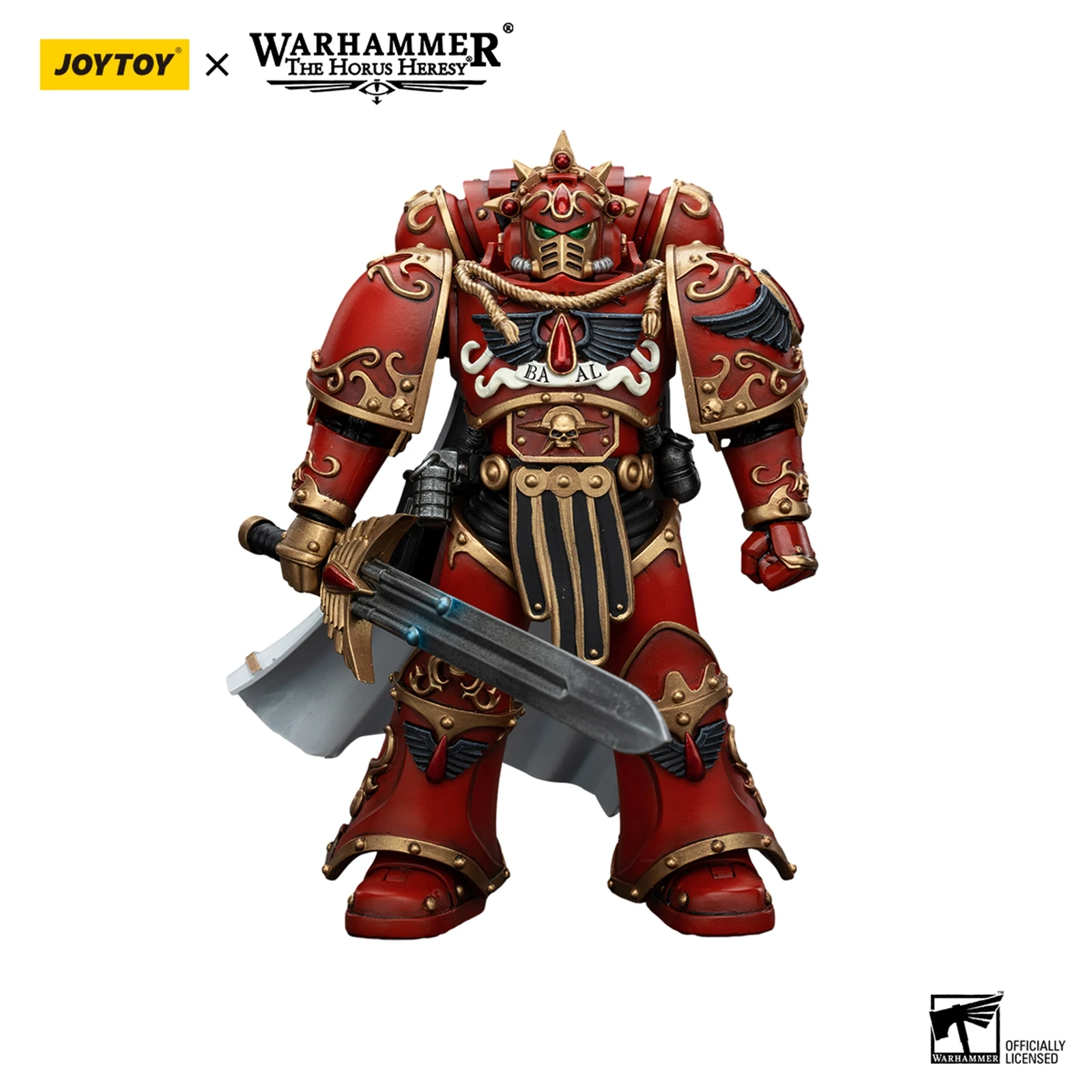 

JOYTOY Warhammer 40000 1/18 Scale Action Figure Blood Angels Legion Praetor with Paragon Blade Collectible Model