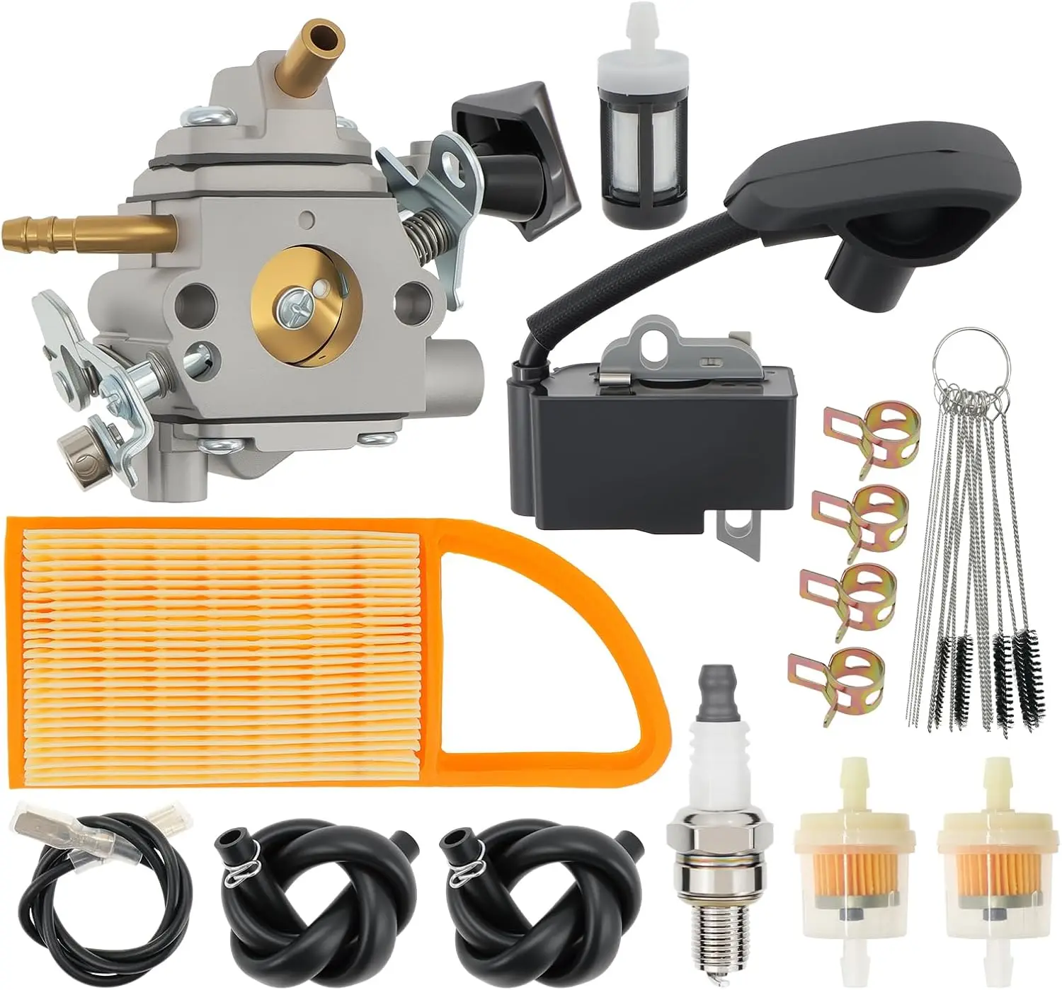 BR600 Carburetor Repair Kit with Ignition Coil Fits for Stihl BR500 BR550 BR600 Backpack Leaf Blower Replace Zama C1Q-S183 4282-