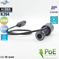 H.265 Human Detection Motion Smart Door Eye Hole 5MP 4MP HD Wide Angle FishEye Mini Peephole Door IP Camera App Remote View
