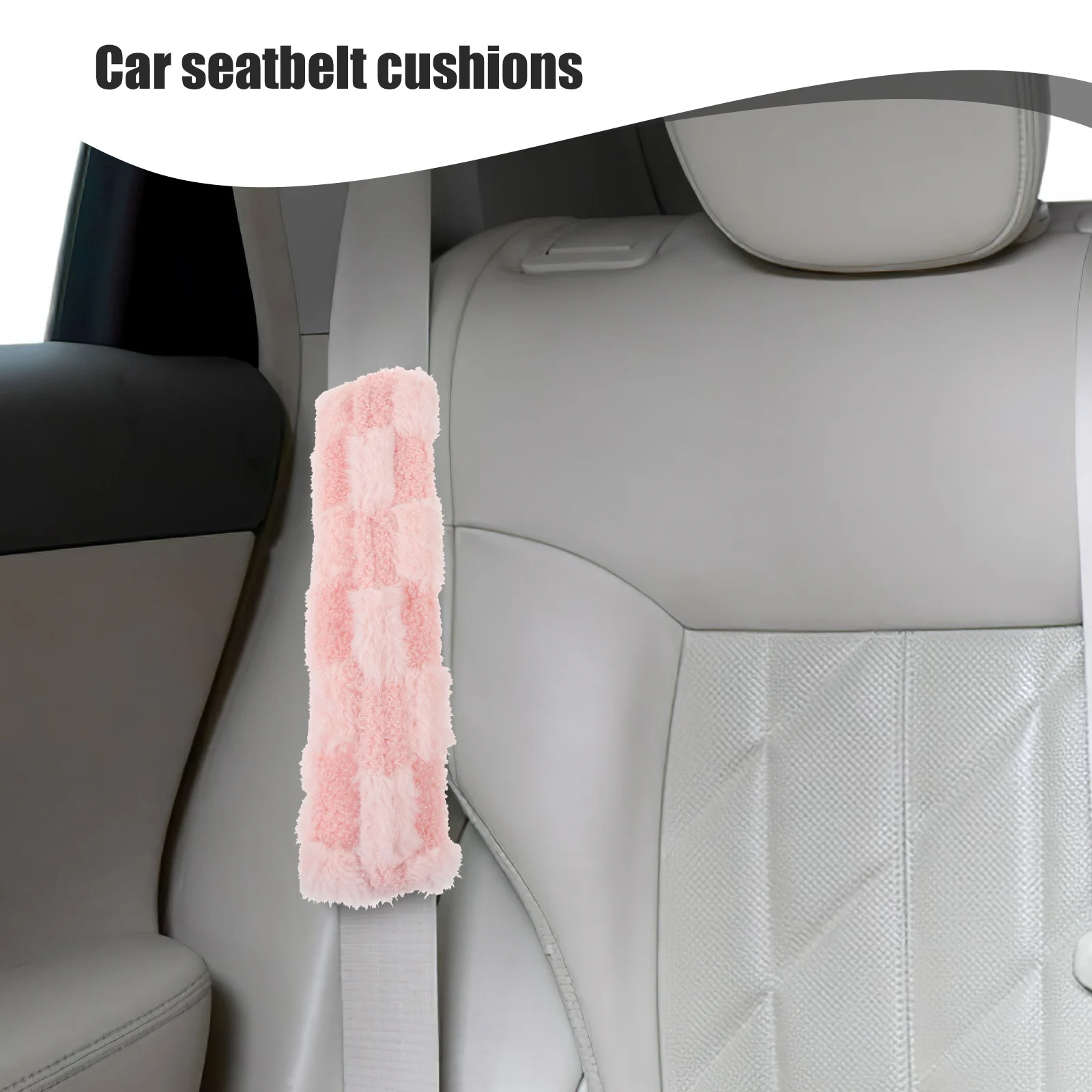 

Car Shoulder Pad Cushion Soft Cover For Women Auto Accessories Easy Installation Pink Relief Pressure