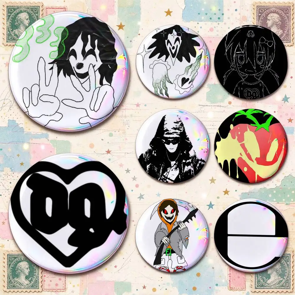 Bladee D-Drain Gang 333 Custom Enamel Pin Badges 25mm 32mm 44mm 58mm Backpack Hat Decor Toys Gifts
