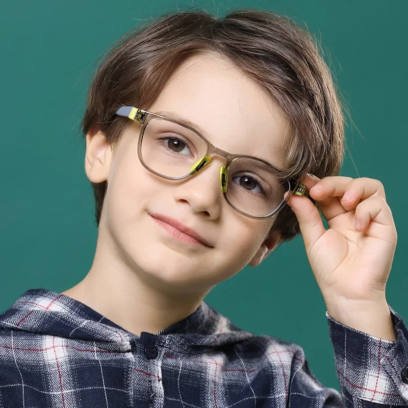 Square Anti Blue Light Kids Glasses TR90 Frame Computer Optical Eyeglasses Anti Reflective Blue Ray Filter Blocking Spectacles